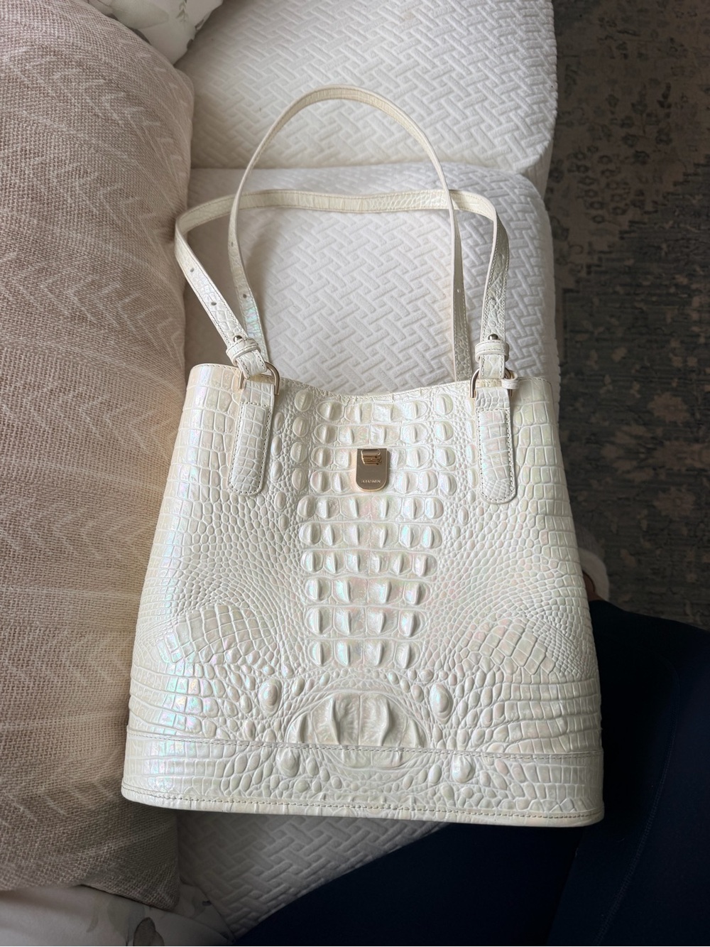 Brahmin Fiora Bucket Bag -Milk